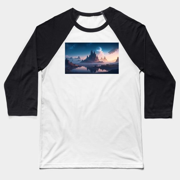 Natural landscape on another planet Baseball T-Shirt by WODEXZ